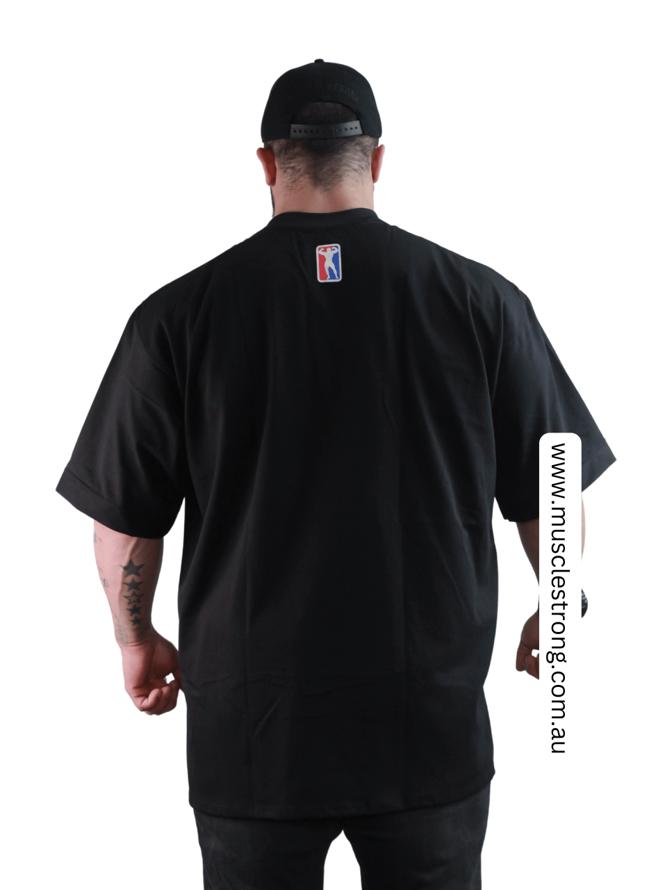 Black White Dog Muscle Strong OVERSIZED (Copy)