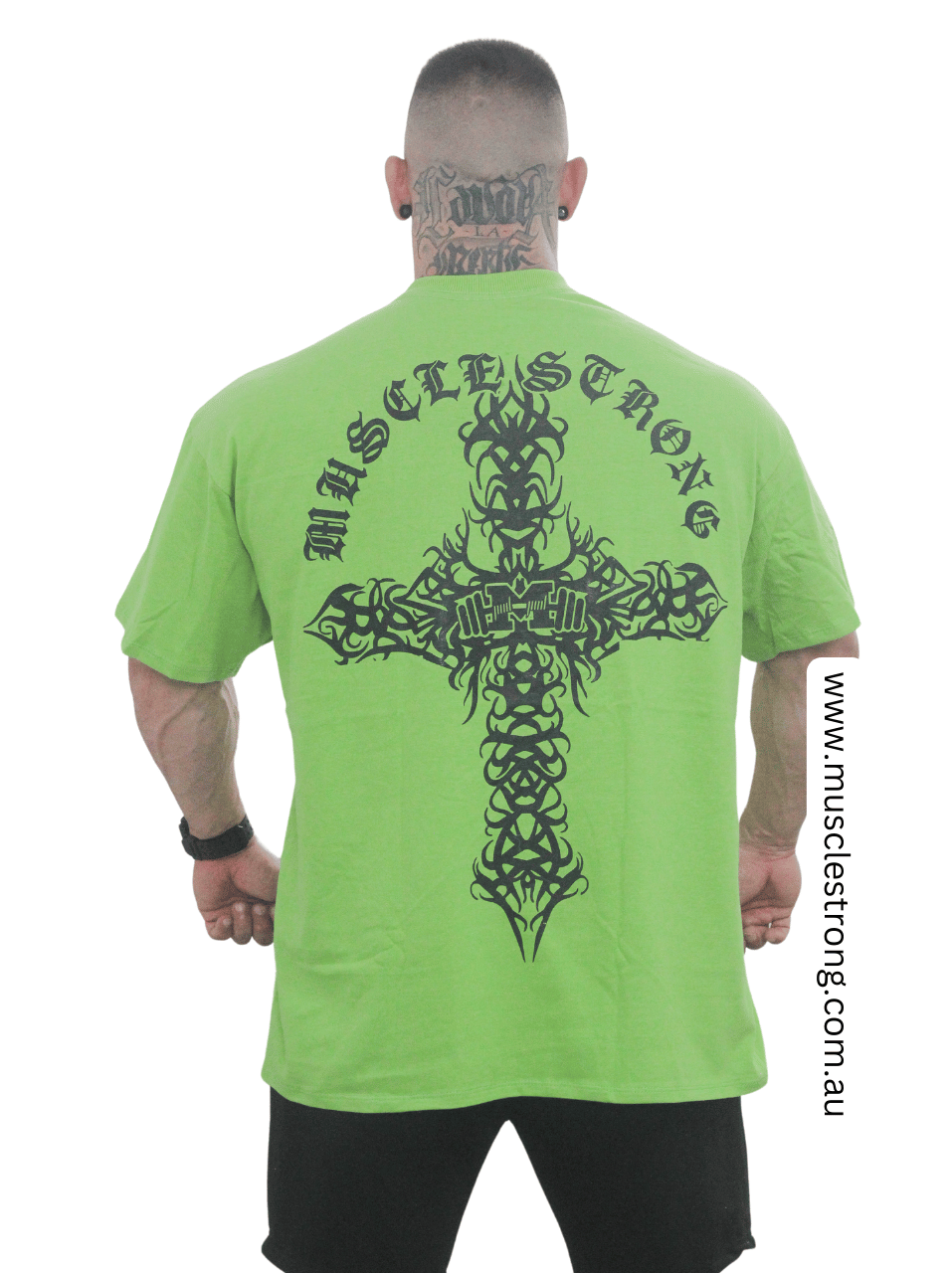 Green Black Cross Muscle Strong OVERSIZED