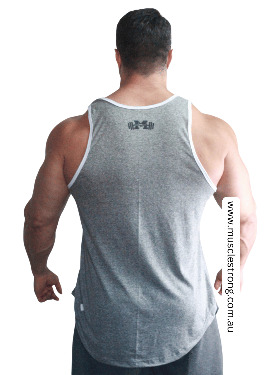 Grey Pray Muscle Strong Tank Singlet
