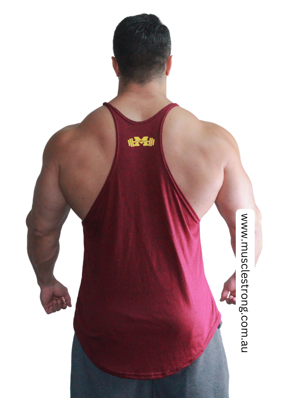 Maroon With Tiger Muscle Strong Stringer Singlet