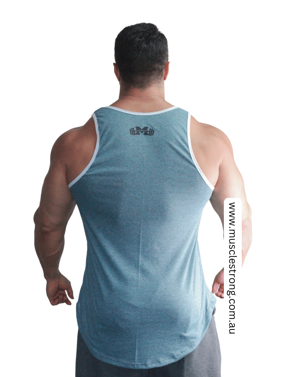 Light Blue Wings Muscle Strong Tank Singlet