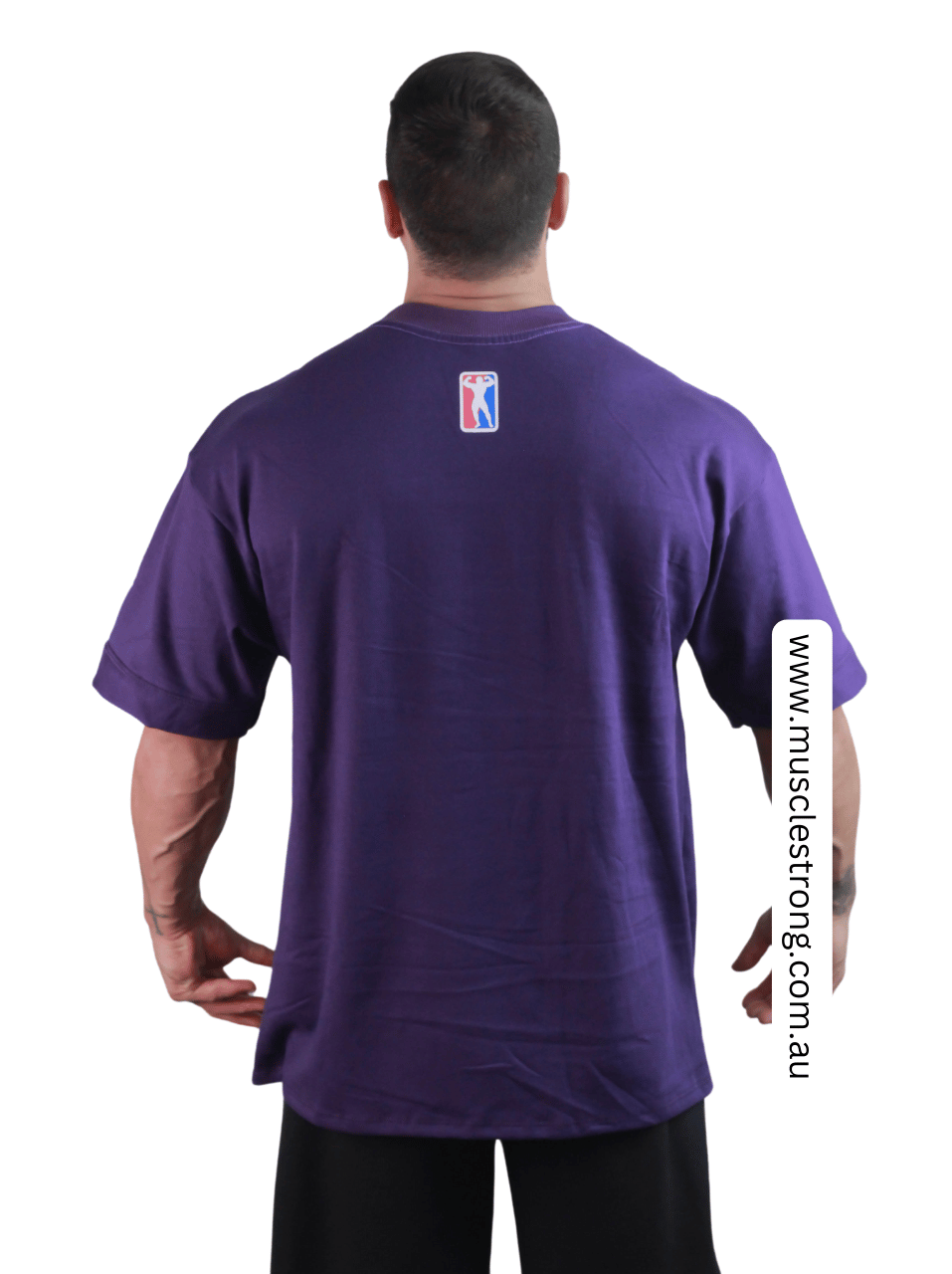 Purple Gold Skull Muscle Strong OVERSIZED