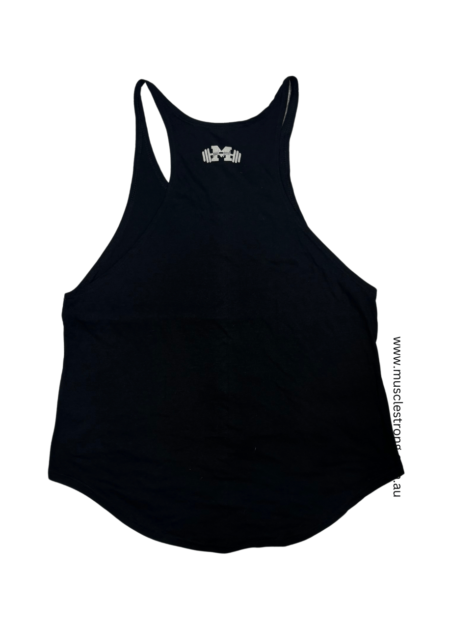 Solid Black Stringer Singlet 2023