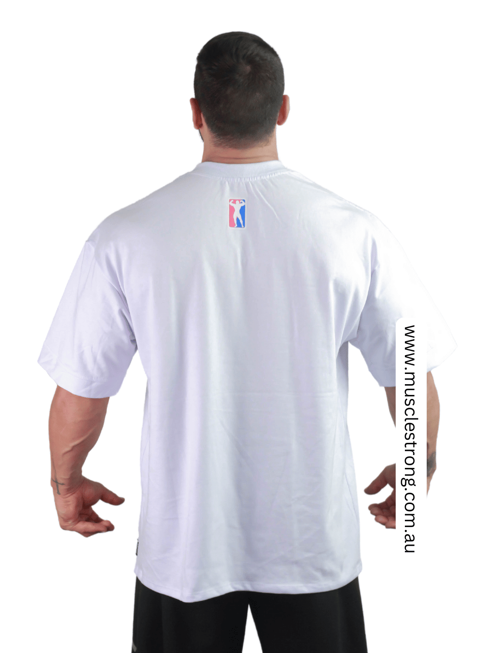 White With Copper Muscle Strong OVERSIZED
