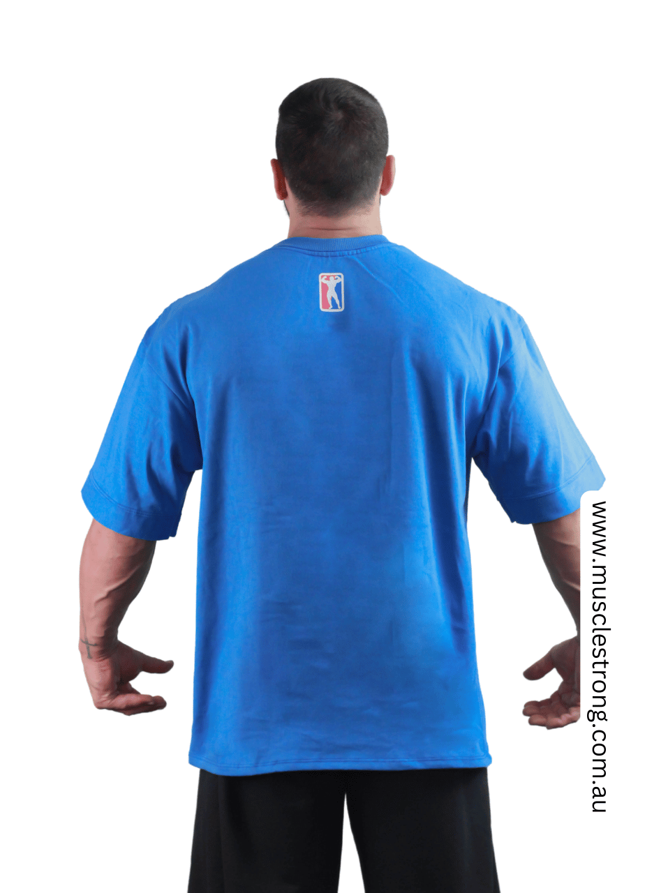 Blue with Gold Muscle Strong OVERSIZED