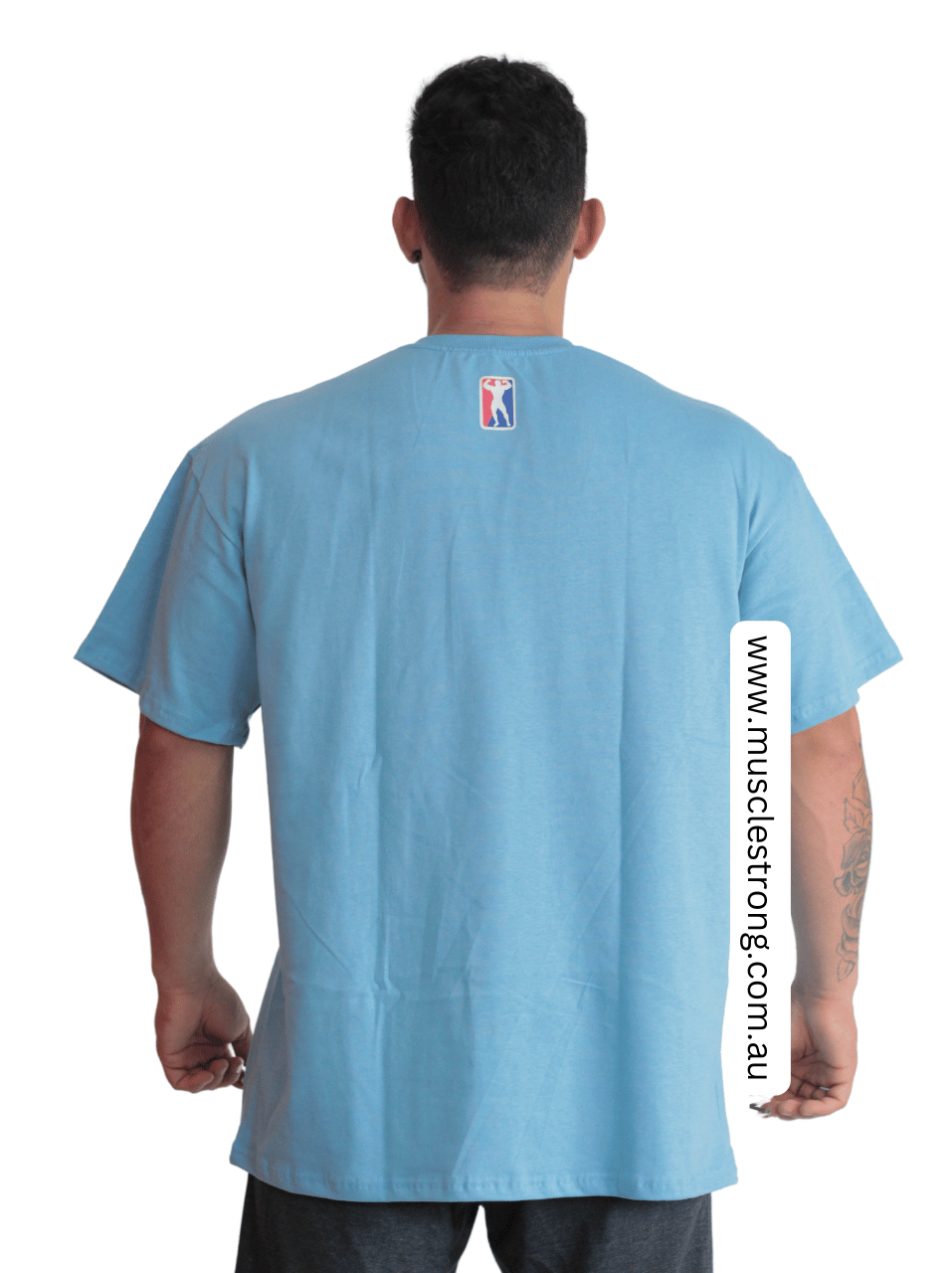 Light Blue with Blue Muscle Strong OVERSIZED