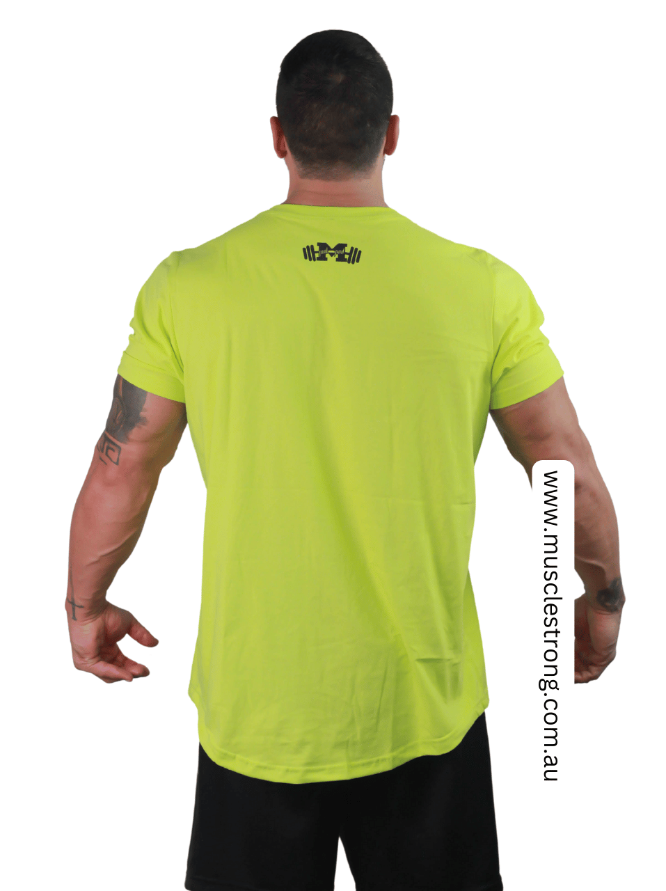 Lime Green Skull Muscle Strong T-Shirt