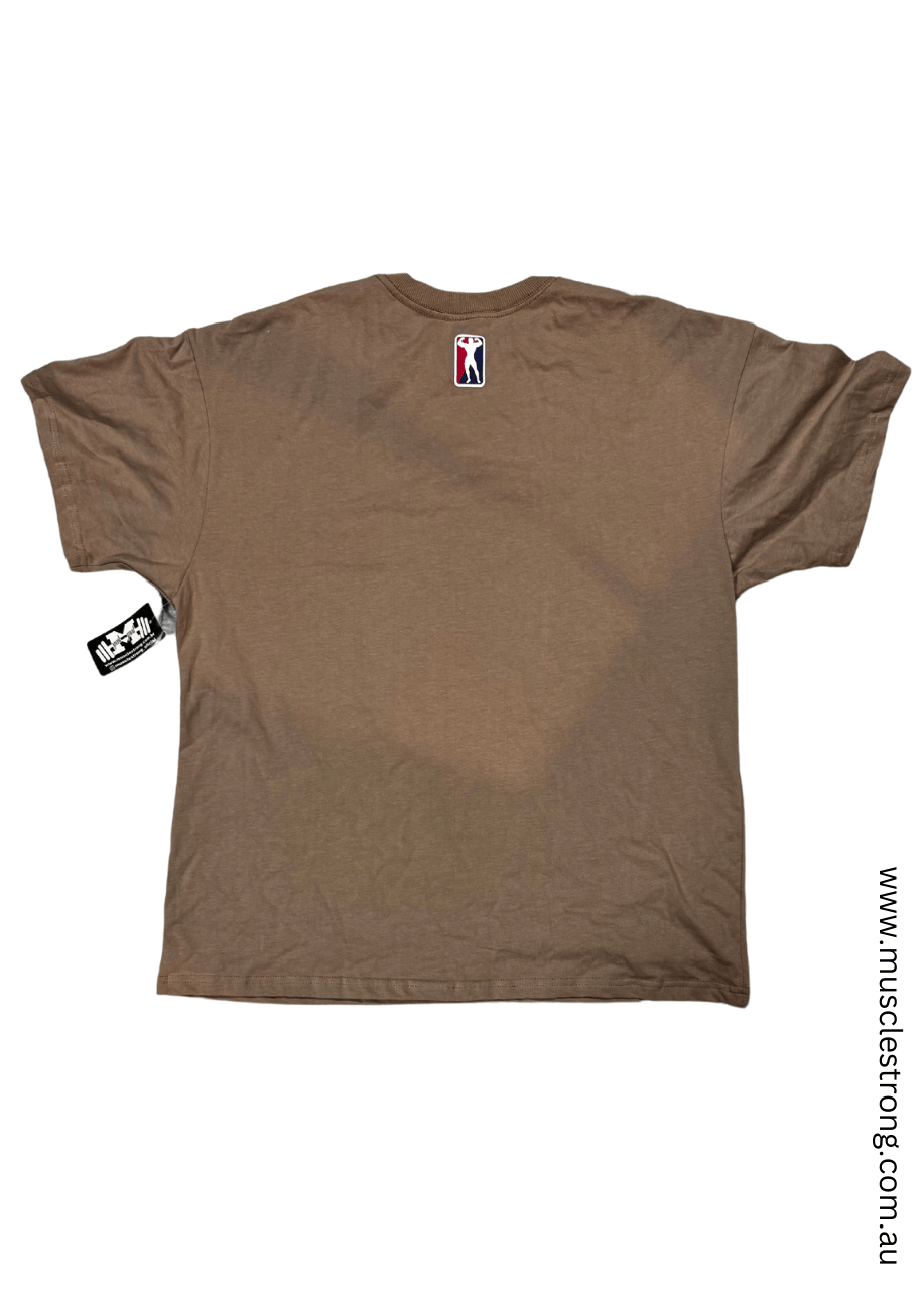 Pale Brown With Black logo Muscle Strong OVERSIZED