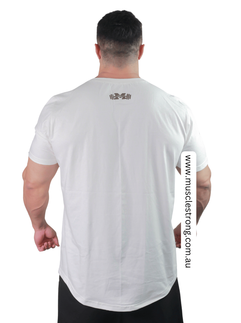 White I LOVE CARBS Muscle Strong T-Shirt