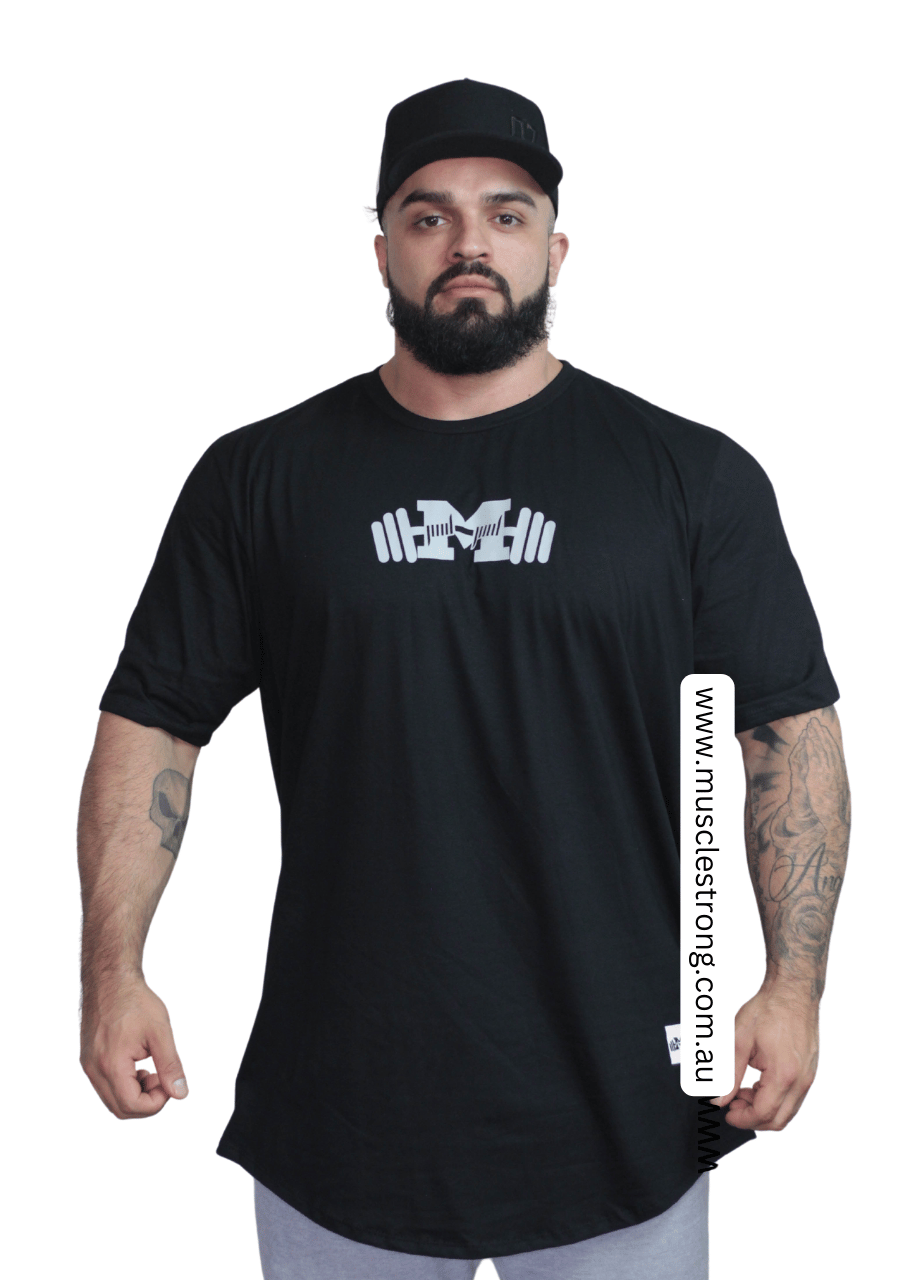 Black With Grey Respect My Story Muscle Strong T-Shirt