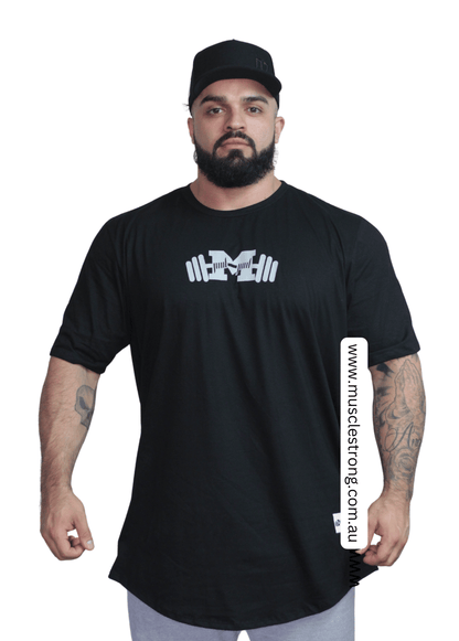 Black With Grey Respect My Story Muscle Strong T-Shirt