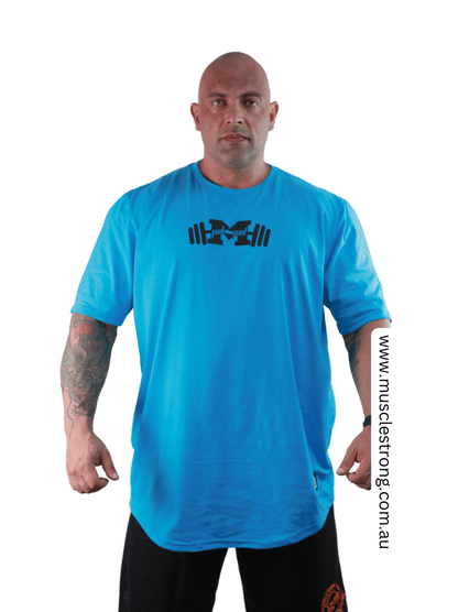 Light Blue Do Cardio Dont be Stupid Muscle Strong T-Shirt