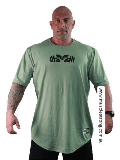 Light Green With Black Respect My Story Muscle Strong T-Shirt